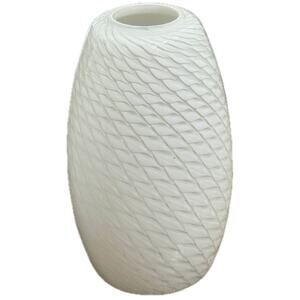 Glass Shade Pendant Lamp White Swirl Textured 1.75" Top Opening 8" Tall - 1 or 2